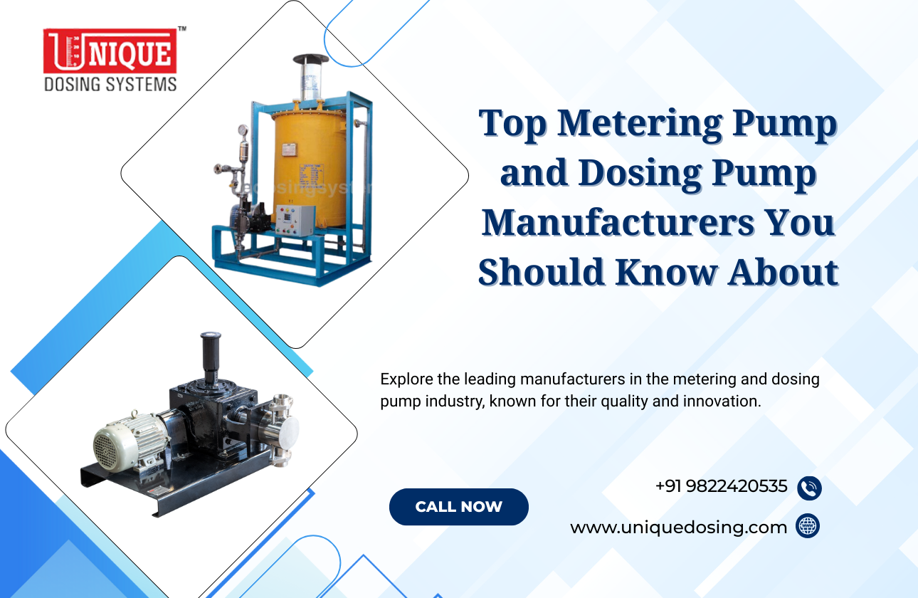 Top Metering Pump and Dosing Pump Manufacturers You Should Know About